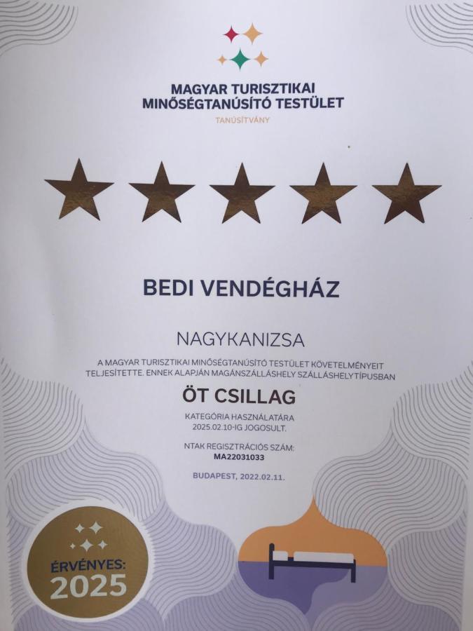 Bedi Vendégház Nagykanizsa Exterior foto